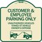 Signmission Customer and Employee Parking Only Unauthorized Vehicles Towed at Owner Expense, A-DES-TG-1818-24218 A-DES-TG-1818-24218 - alternate 1